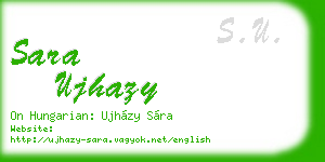 sara ujhazy business card